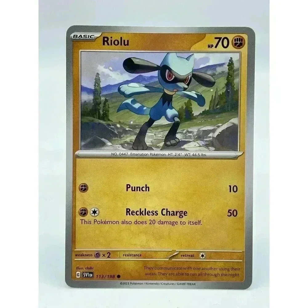 Riolu 113/198 Scarlet & Violet Non-Holo‎ Pokémon TCG Mint Unplayed